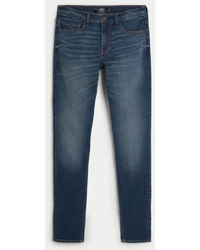 Hollister Super Skinny Jeans in dunkler Waschung - Blau