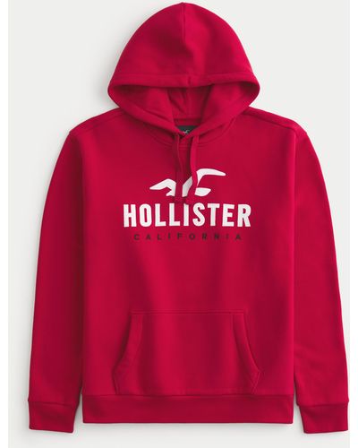 Hollister Hoodie mit Logografik - Rot