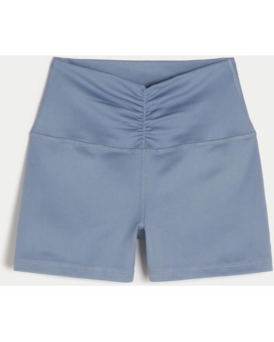 Hollister Gilly Hicks Active Recharge High-rise Ruched Shortie 3" - Blue