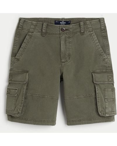 Hollister Twill Cargo Shorts 10" - Green