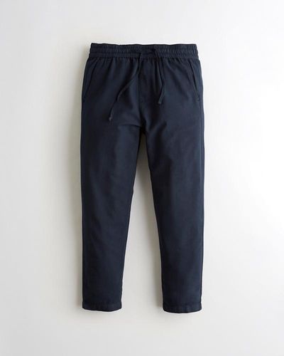 Hollister Pull-on Crop Taper Trousers - Blue