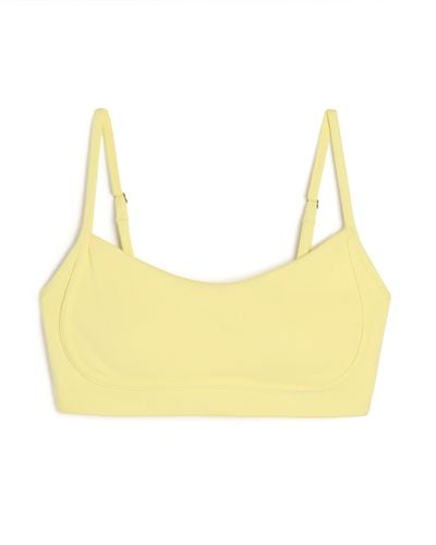 Hollister Gilly Hicks Active Recharge Tipped Under-bust Sports Bra - Yellow