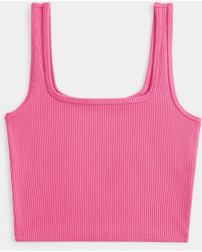 Hollister Ribbed Seamless Fabric Tank - Pink