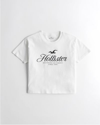 Hollister Easy Print Graphic Logo Tee - White