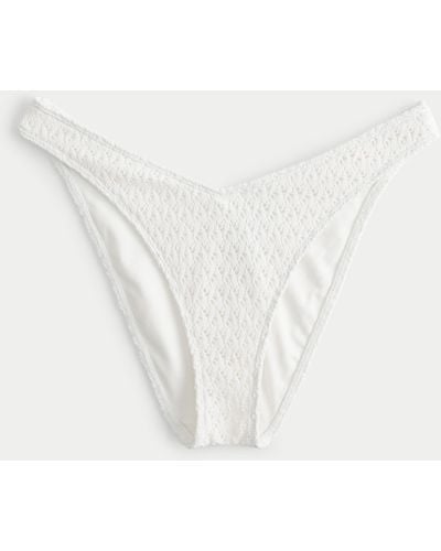 Hollister Crochet-style High-leg Cheeky Bikini Bottom - White