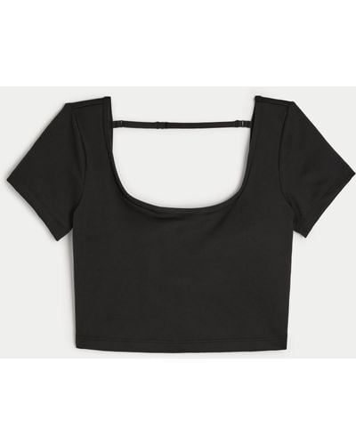 Hollister Gilly Hicks Active Recharge Open-back Tee - Black