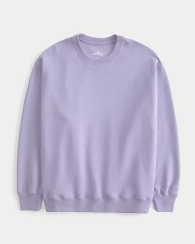 Hollister Oversized Crew Sweatshirt - Purple