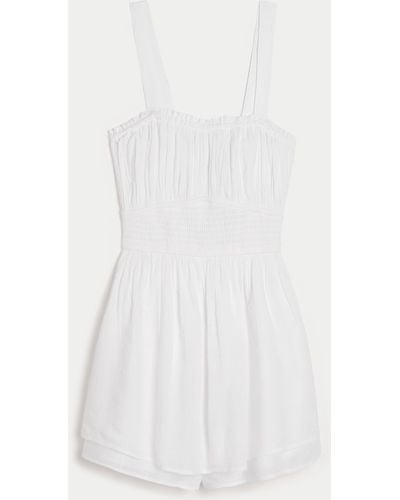 Hollister Hollister Saidie Double-tier Removable Strap Romper - White