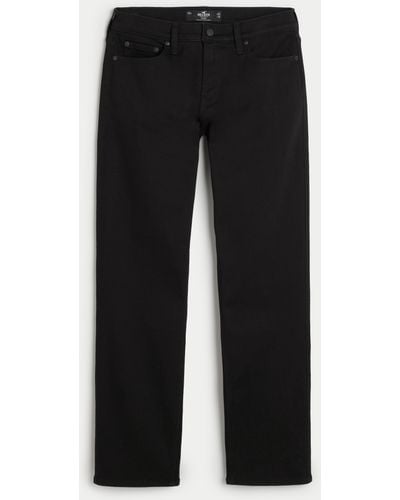 Hollister Straight Jeans in nicht verblassendem Schwarz