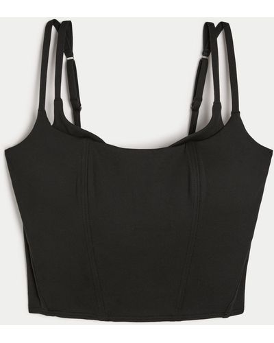 Hollister Gilly Hicks Active Recharge Layered Corset Top - Black