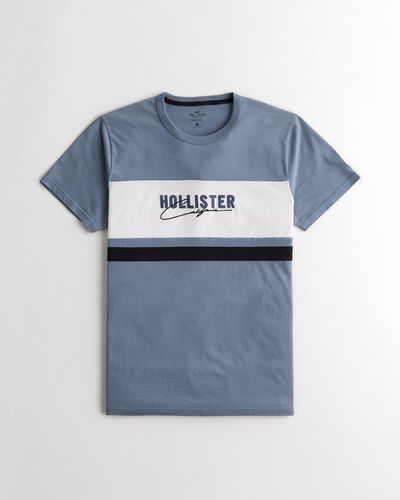 Hollister Colorblock Embroidered Logo Graphic Tee - Multicolour
