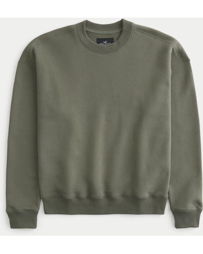 Hollister Kastiges Sweatshirt mit Rundhalsausschnitt - Grün
