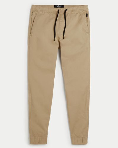 Hollister Twill Joggers - Natural