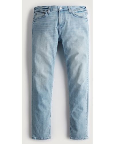 Hollister Athletic Skinny Jeans in heller Waschung - Blau