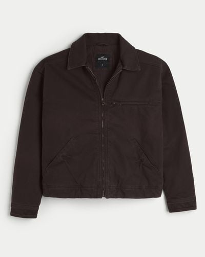 Hollister Twill Workwear Jacket - Black
