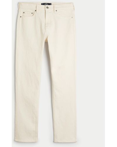 Hollister Slim Straight Jeans in Creme - Natur