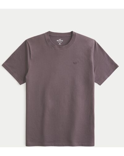 Hollister Cotton Icon Crew T-shirt - Purple