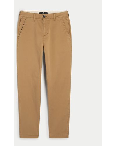 Hollister Athletic Skinny Chino Trousers - Natural