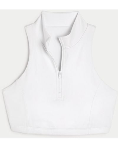 Hollister Gilly Hicks Active Recharge High-neck Quarter-zip Top - White