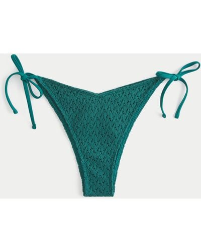 Hollister Crochet-style Cheekiest Bikini Bottom - Green