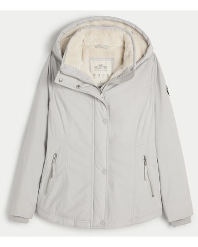 Hollister All-weather Faux Fur-lined Jacket - Grey