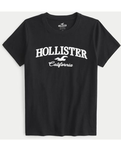 Hollister Easy Logo Graphic Tee - Black