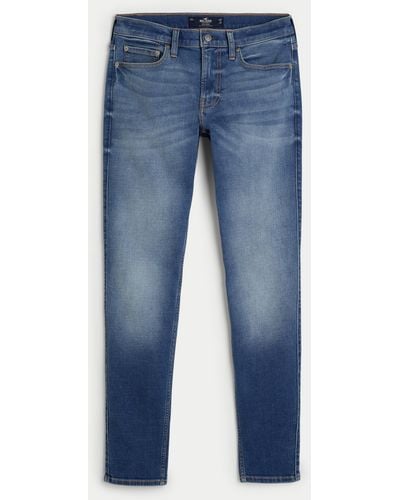 Hollister Super Skinny Jeans in mittlerer Waschung - Blau