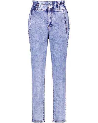 Taifun Paperbag jeans mom fit baumwolle - Blau