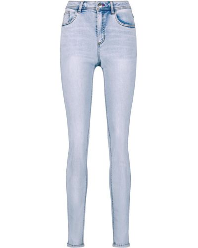 Taifun Skinny jeans mit saumschlitzen an der innennaht baumwolle - Blau
