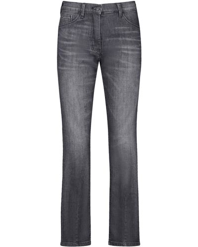 Gerry Weber Jeans kia꞉ra relaxed fit mit washed-out-effekt baumwolle - Grau