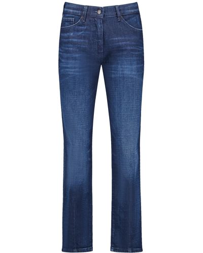 Gerry Weber Jeans kia꞉ra relaxed fit mit washed-out-effekt baumwolle - Blau