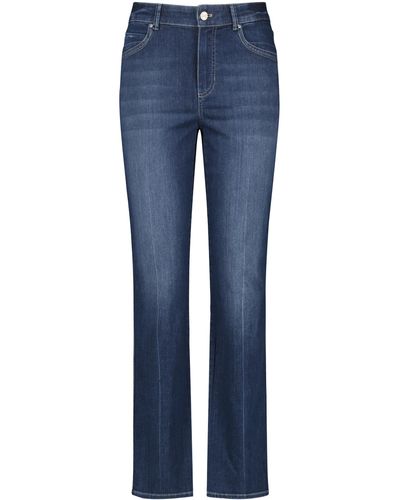 Gerry Weber 5-pocket jeans mit geradem bein baumwolle - Blau