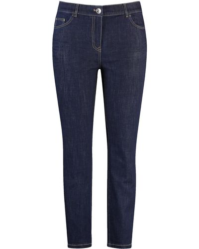 Samoon 5-pocket jeans mit stretchkomfort betty jeans baumwolle - Blau