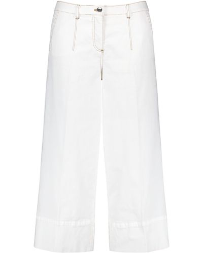 Samoon 3/4 jeans mit weitem bein lotta baumwolle - Weiß