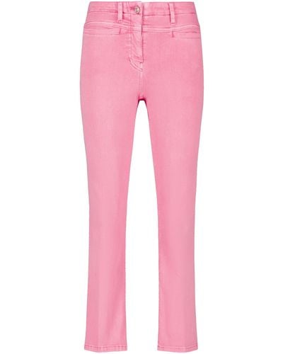 Gerry Weber 7/8 jeans mar꞉lie flared fit cropped baumwolle - Pink