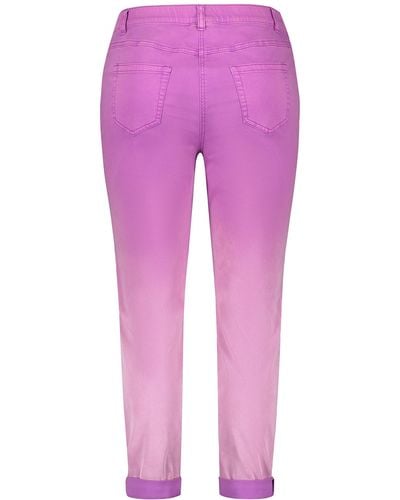 Samoon Coloured jeans mit farbverlauf betty jeans baumwolle - Pink