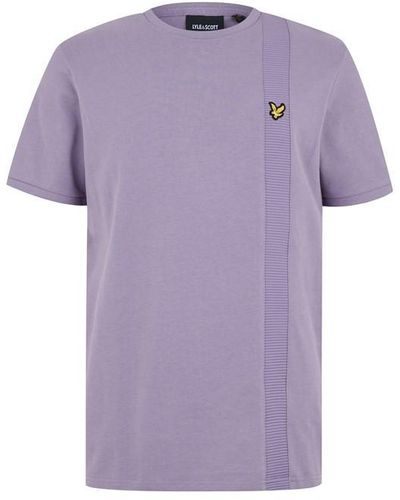 Lyle & Scott Lyle Panelled Tshirt Sn99 - Purple