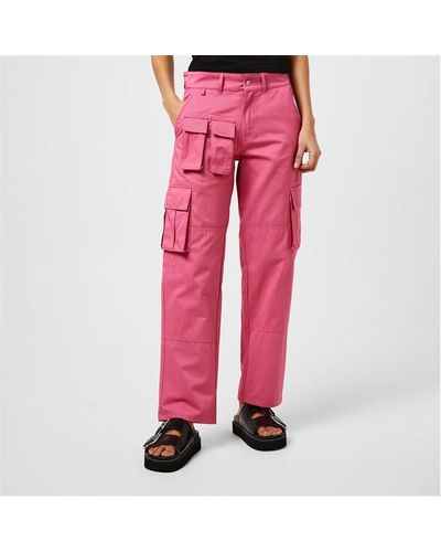 House Of Sunny Easy Rider Cargo Trousers - Pink