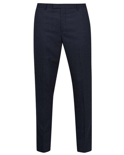 Kenneth Cole Portland Denim Texture Suit Trousers - Blue