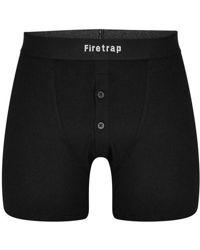 Firetrap 2 Pack Boxers - Black