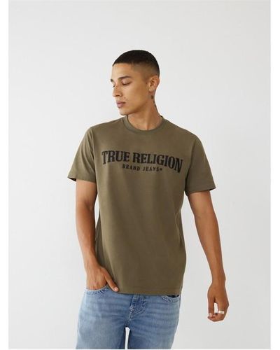 True Religion Embroidered Arch T Shirt - Green