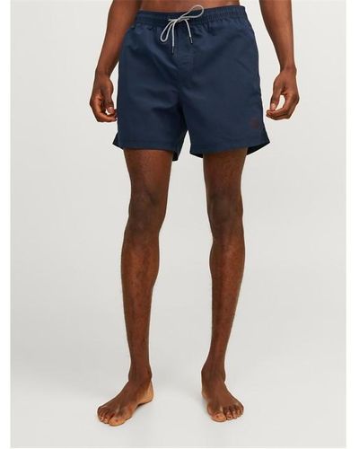 Jack & Jones Fiji Solid Swim Shorts - Blue