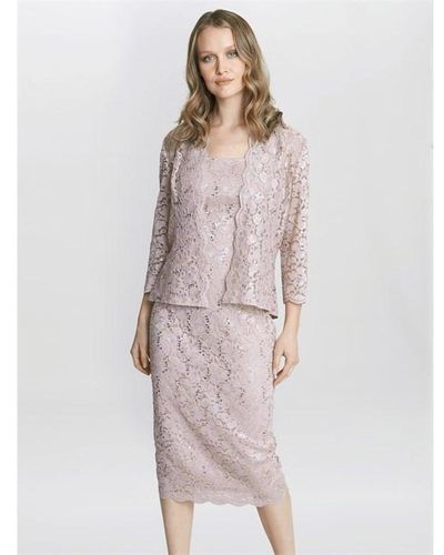 Gina bacconi clearance pink lace dress