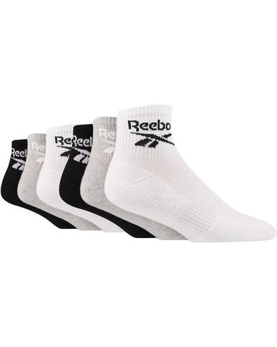 Reebok 6 Pair Sports Ankle Socks - White
