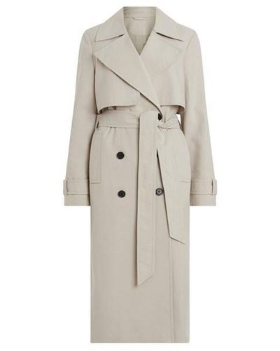 AllSaints All Mixie Leo Trench Ld34 - Natural