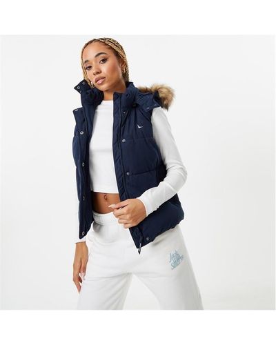 Jack Wills Willow Heritage Puffer Gilet - Blue