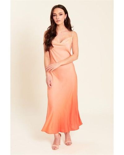 Be You Slip Midi Dress - Orange