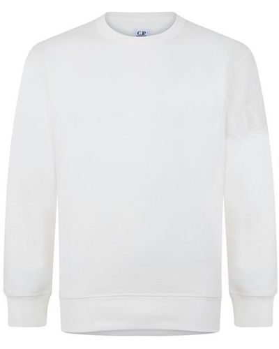 C.P. Company Diagonal Raised Sweatshirt - White