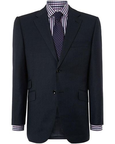 Howick Crawford Birdseye Suit Jacket - Blue