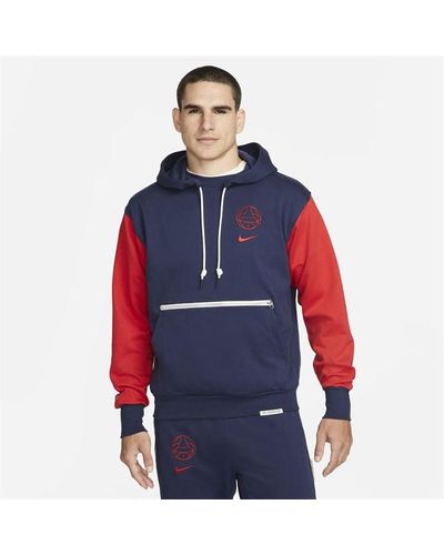 Nike Paris Saint-germain Standard Issue 's Soccer Pullover Hoodie Hoody - Blue